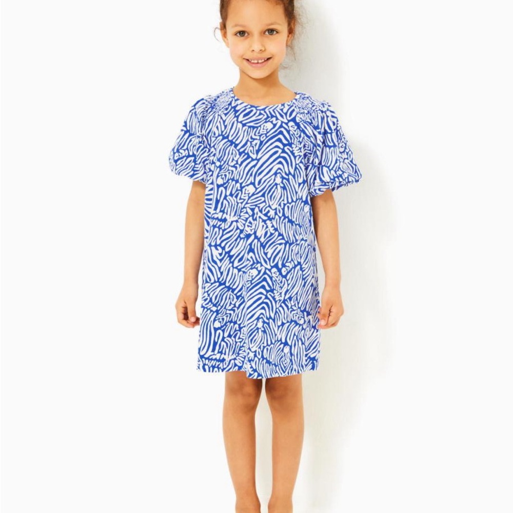 Lilly Pulitzer Blue and White Kids Casual Dress